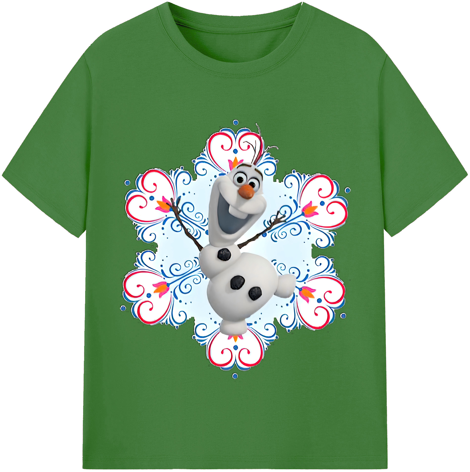 （画像用） アナと雪の女王 アンナ エルサ Frozen Anna Elsa レディースカジュアルプリントTシャツ（綿100％）